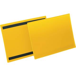 Durable lagerlomme med magnet strips A4 tværformat gul