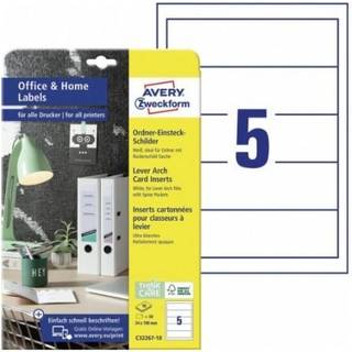 Avery C32267-10 Indstik til Ringbindryg 54x190mm 10ark