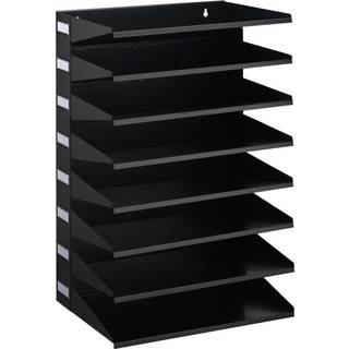 Durable 8-delt Sorteringsfag bord og væg montering Sort