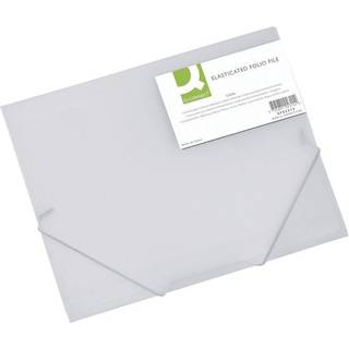 Q-connect 3-klap elastikmappe A4 klar