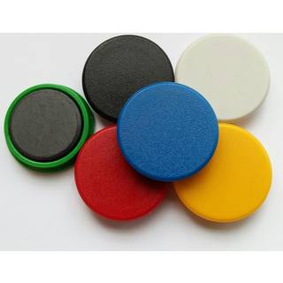 Dahle magneter Ø32mm rund assorterede farver