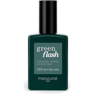 Manucurist - Green Flash - Led Gel Top Coat - Green Flash - Top Coat 15 Ml - For Women - Gennemsigtig