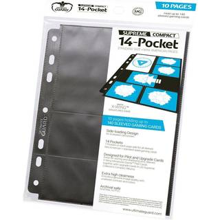 Ultimate Guard 14-Pocket Compact Pages Standard Size & Mini American Black (10)