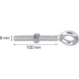 Øjebolt M8 x 100 mm 3 stk.