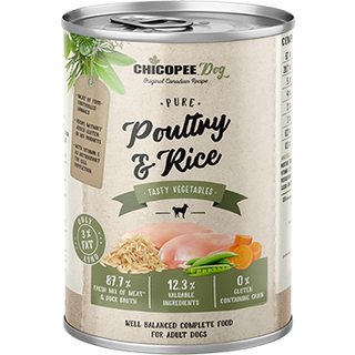 Chicopee Dog Pure Poultry & Rice, 400g