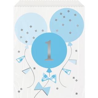 1 års fødselsdag slikposer 8 stk. - Dreng