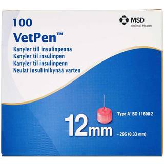VetPen Kanyler 12 mm 100 stk + FRI FRAGT