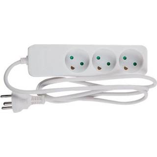 MicroConnect Dansk 230V 3-stikdåse med jordstik | 5 meter | PRIS-MATCH