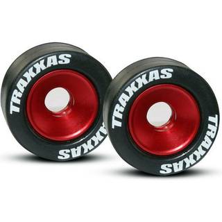 Traxxas 5186 Wheelie Wheels Aluminium Red (2)