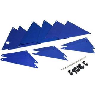 Traxxas - TRX8434X - Tube chassis, inner panels (blue aluminum) (front (2)/ wheel well (4)/ middle (4)/ rear (2))