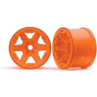 Traxxas - TRX8671A - Wheels, 3.8" (orange) (2) (17mm splined)