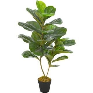 kunstig plante violinfigen med urtepotte grøn 90 cm