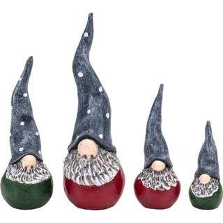 Santa High Hat red/green 4 stk H.4,5-10cm