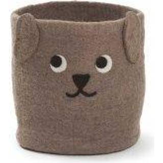 Klippan Yllefabrik Puppy Kurv Ø20 Cm - Børneværelses Opbevaring Uld Brun - 592001