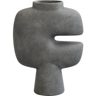 101 Copenhagen Tribal vase medio Mørkegrå