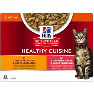 Hill's Science Plan Feline Adult Healthy Cuisine Chicken/Salmon & Veg. Wet 12x80 g