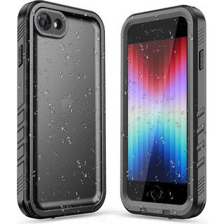 iPhone SE (2022 / 2020) / 8 / 7 Tech Protect Vandtæt Cover - Gennemsigtig / Sort