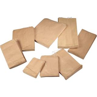 Papirpose m/snor 3kg 50g brun 300x375mm 500stk/pak