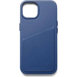 Mujjo Full Leather Wallet Case (iPhone 14) - Blå