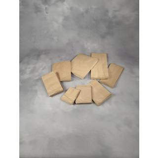 Papirpose m/sidefals 3kg brun 180/90x370mm 500stk/pak 50g