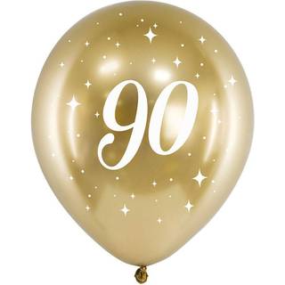 Ballon glossy 90 guld 6-pak