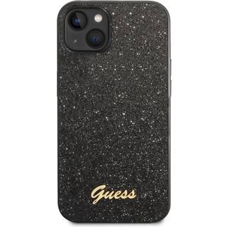 Guess Glitter Flakes Cover (iPhone 14 Plus) - Guld