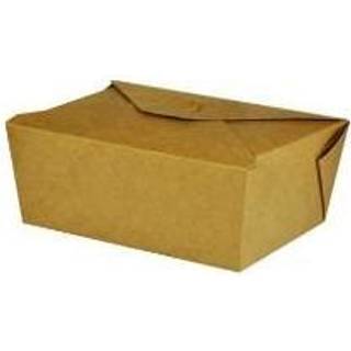 Takeaway æske, Brun 1000 ml, 300 stk 150x120x65 mm Karton med biocoating