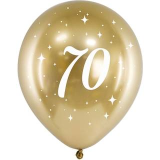 Ballon glossy 70 guld 6-pak