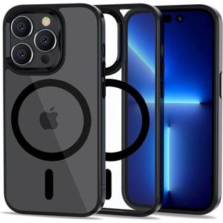 iPhone 14 Pro Tech-Protect Magmat Cover - MagSafe Kompatibel - Gennemsigtig / Sort
