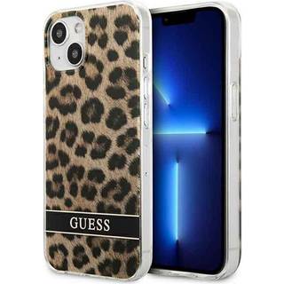 Guess GUHCP13SHSLOW iPhone 13 mini brun hardcase Leopard