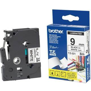 Brother TZe211 Sort tekst / Hvid tape 6 mm x 8 m tape - Kompatibel