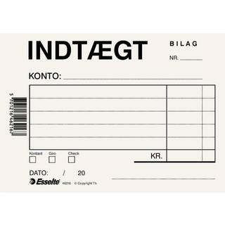 Indtægtsblok A6 100 ark lyserød