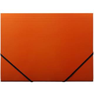 Q-Line elastikmappe A4 med 3 klapper & elastik orange