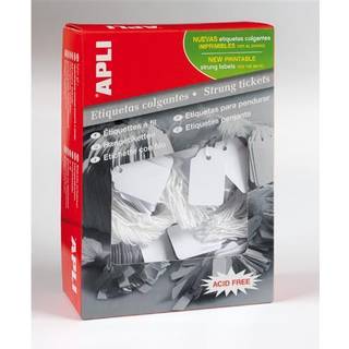 Apli hængemærker 22x35mm hvid 500stk