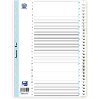 Oxford ELBA StrongLine - divider - 31 parts - for A4 - tabbed - white