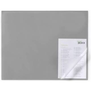 Durable skriveunderlag med kantbeskytter og dækplade 65x50cm grå
