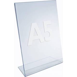 Twin Agenda brochureholder display med L-fod A5 i akryl