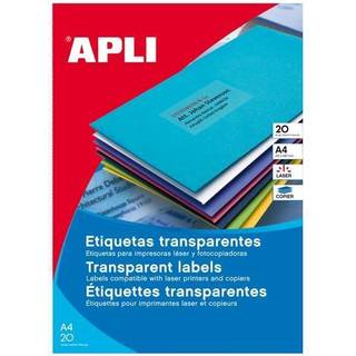 Apli 99,1 x 38,1 mm etiketter transparent