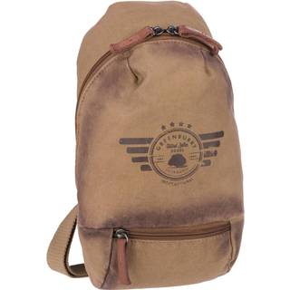 Greenburry Crossbody Bag Herren Umhängetasche Canvas Cross Over khaki, Brusttasche im Military Look
