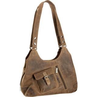 Handtasche mit 3 Hauptfächern Vintage Leder 31x27cm | Greenburry.de 1917