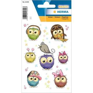 HERMA Stickers cute owls Transpuffy