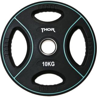 Thor Fitness Sort PU Vægtplader 50 mm Vægt 20 kg