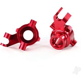 Traxxas - TRX8937R - Steering blocks, 6061-T6 aluminum (red-anodized), left & right