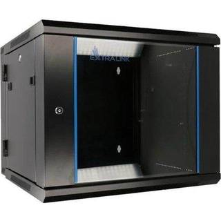 Extralink Rackmount cabinet 6U 600x600 AZH Black wall mounted, swing type