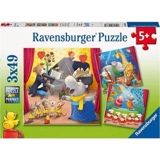 Ravensburger Puslespil Animals On Stage 3x49 Brikker