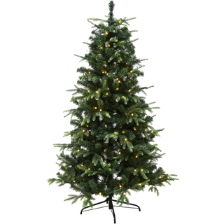 NORDIC Winter VIGA juletræ, kunstig PE/PVC, Klasse A, 200 x 134 cm med LED