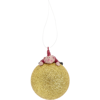 Figur Julekugle Dia 5 cm Guld