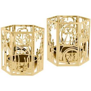 Nordahl Andersen - 2-stk. lysestage - Fyrtøjet - 18kt forgyldt 980-6293