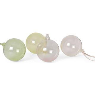 Ferm Living s Julekugle Large 4 Dele Lys - Julepynt Glas Mix - 1104266121