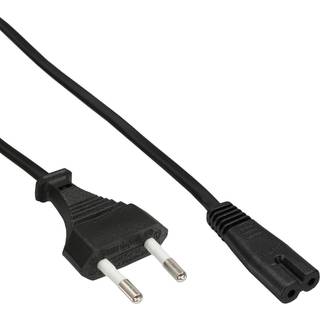 Netkabel med sekskantet Euro netstik (8-tals) - 0.3 m
